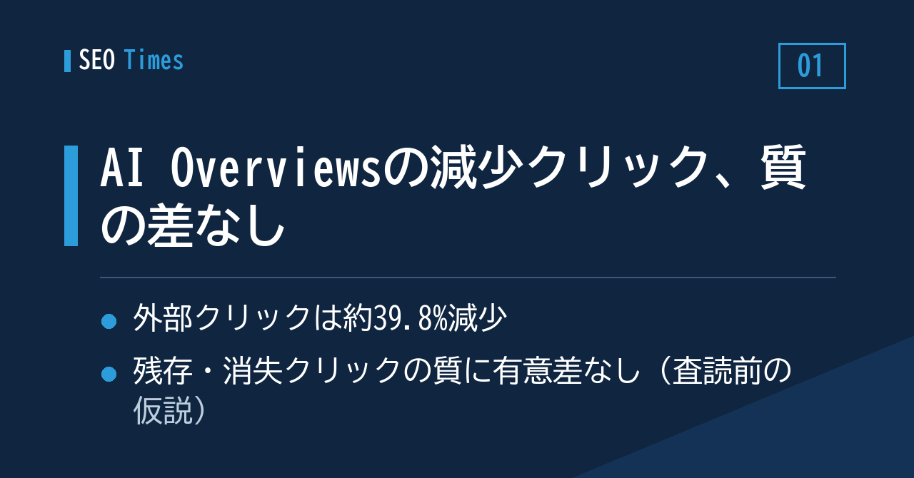 ① 減ったクリックは「質の悪い訪問」だったのか——実験は否定的