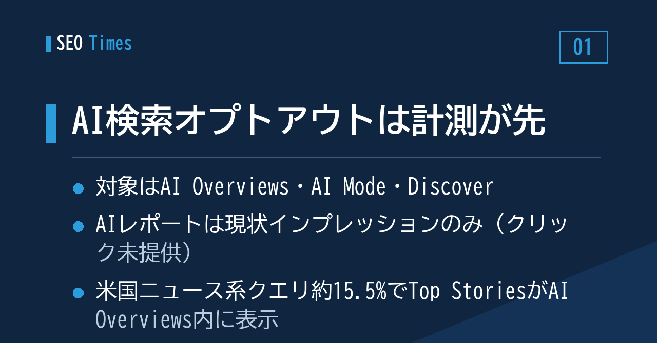 AI検索のオプトアウト、判断の前に「いま何が表示されているか」の確認を